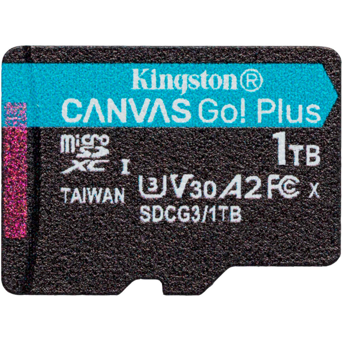 Карта пам'яті KINGSTON microSDXC Canvas Go! Plus 1TB UHS-I U3 V30 A2 Class 10 (SDCG3/1TBSP)