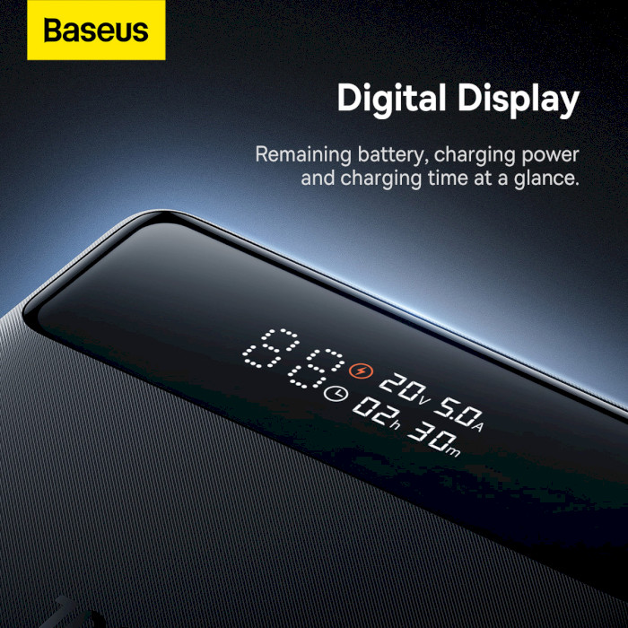 Повербанк BASEUS Blade Power Digital Display Fast Charging Power Bank HD Edition 100W 20000mAh (PPBL000301)