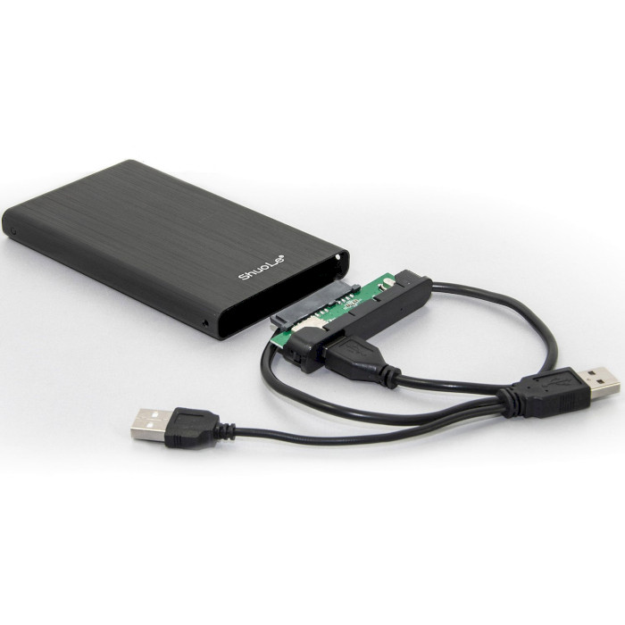 Карман внешний SHUOLE U25K 2.5" SATA to USB 2.0 Black