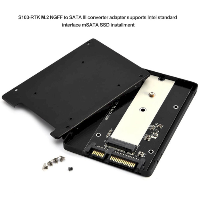 Адаптер DYNAMODE S103-1N M.2 (NGFF) SSD to SATA в отсек 2.5" SATA
