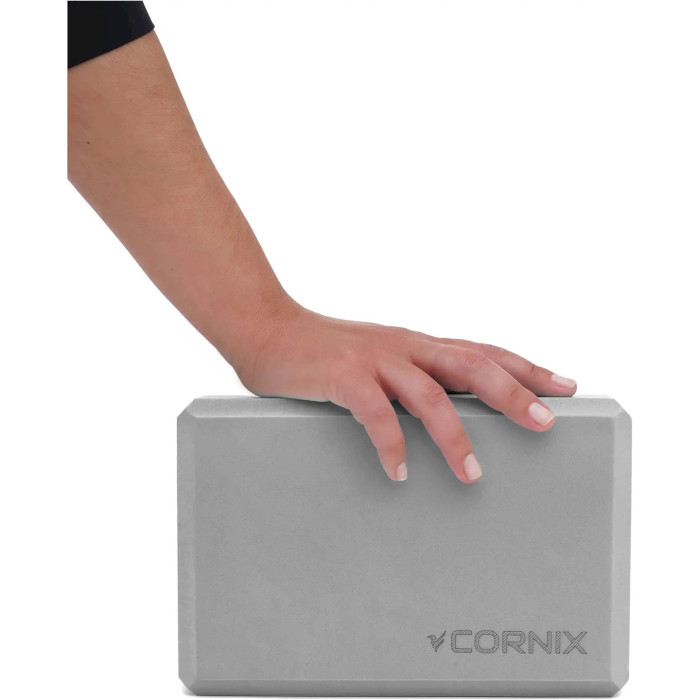 Блок для йоги CORNIX XR-0105 22.8x15.2x7.6см Gray