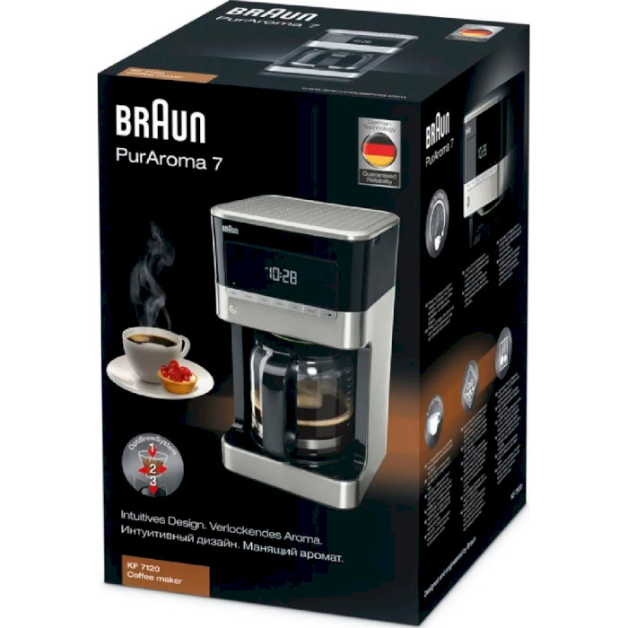 Капельная кофеварка BRAUN PurAroma 7 KF 7120 Stainless Steel/Black (0X13211013)