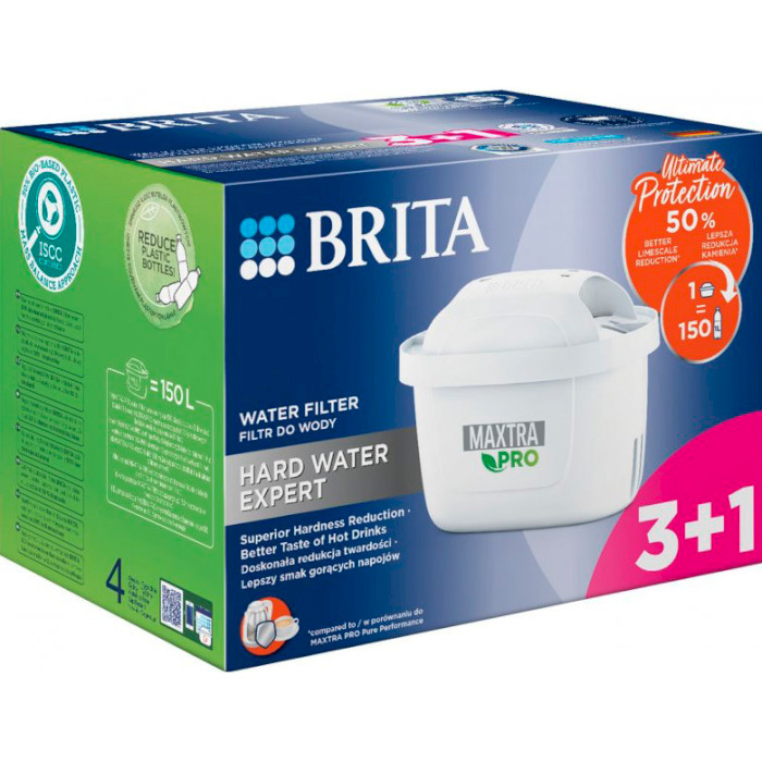 Комплект картриджів для фільтра-глека BRITA Maxtra Pro Hard Water Expert 4шт (1051773)