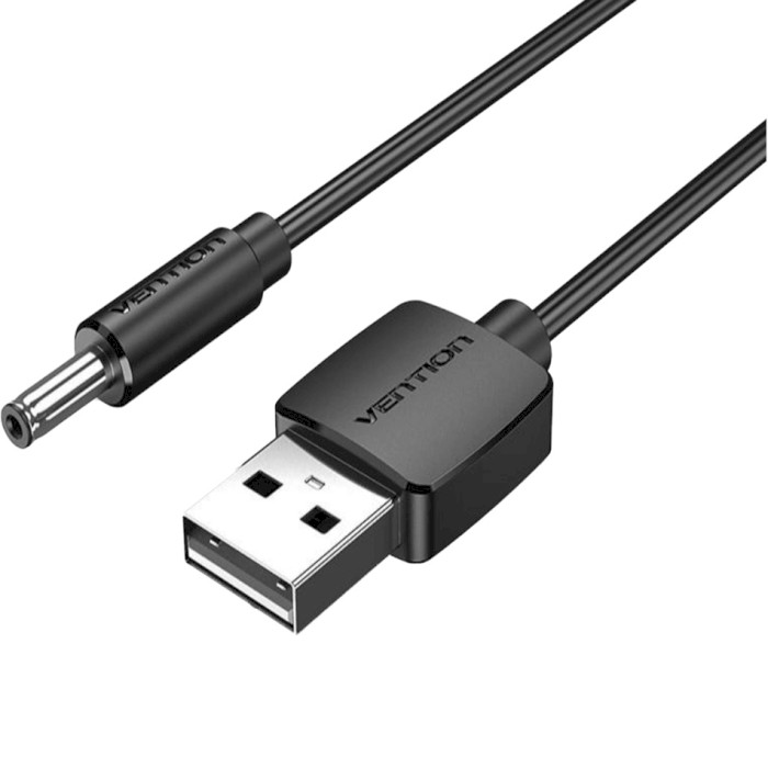 Кабель питания USB to DC VENTION 3.5*1.35mm 1.5м Black (CEXBG)