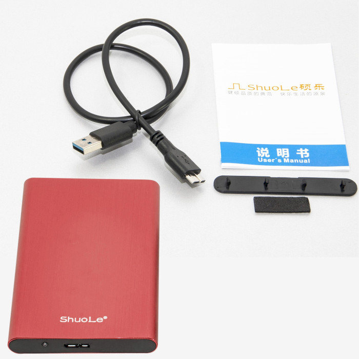 Карман внешний SHUOLE U25E30 2.5" SATA to USB 3.0 Red
