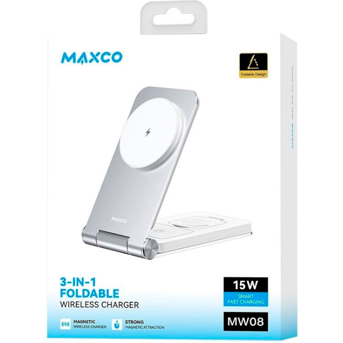 Беспроводное зарядное устройство MAXCO MW08 15W WirelessCharger