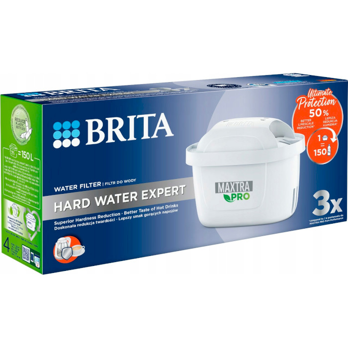 Комплект картриджів для фільтра-глека BRITA Maxtra Pro Hard Water Expert 3шт (1051769)
