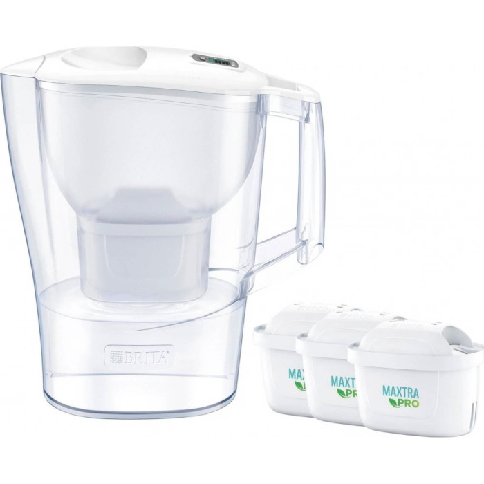 Фільтр-глечик для води BRITA Aluna Memo MXPro White 2.4л + 3 картриджа (1053054)