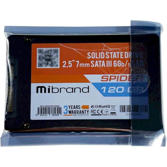 SSD диск WIBRAND Spider 120GB 2.5" SATA Bulk (WI2.5SSD/SP120GB)