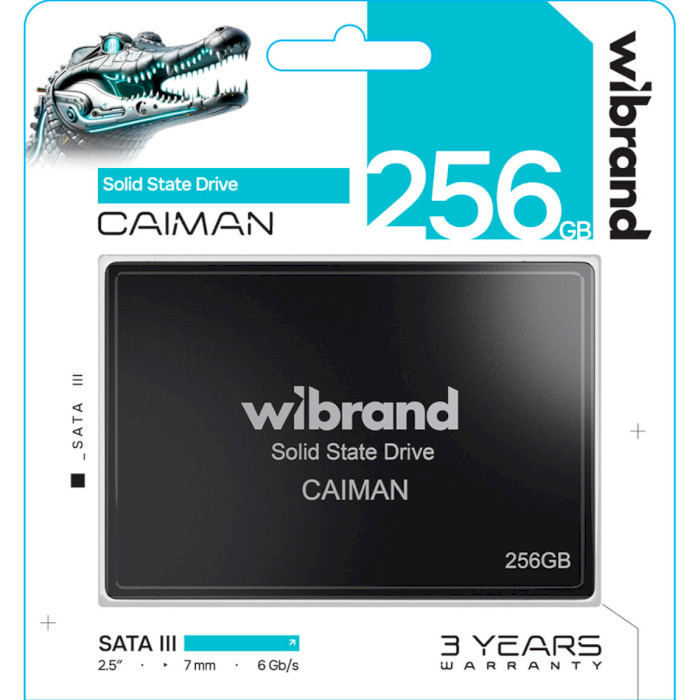 SSD диск WIBRAND Caiman 256GB 2.5" SATA (WI2.5SSD/CA256GBST)