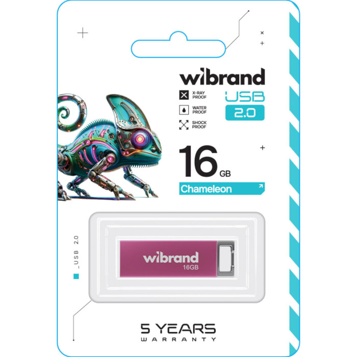 Флэшка WIBRAND Chameleon 16GB USB2.0 Pink