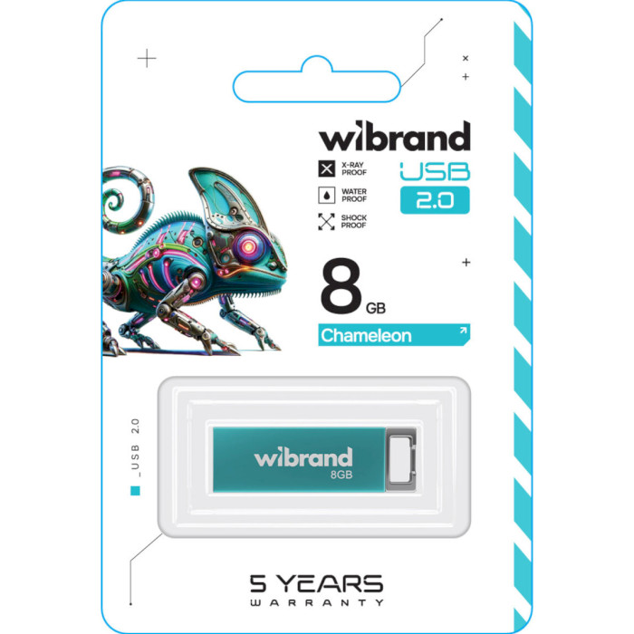 Флешка WIBRAND Chameleon 8GB USB2.0 Light Blue