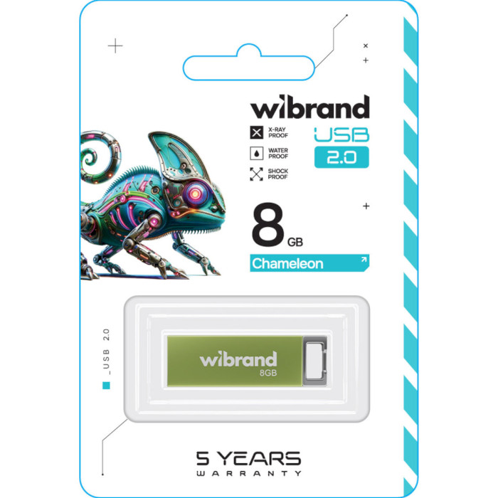 Флешка WIBRAND Chameleon 8GB USB2.0 Light Green