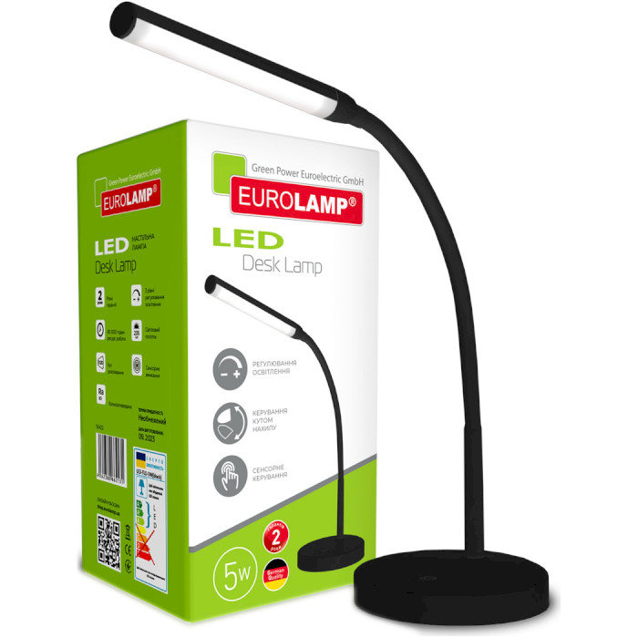 Лампа настільна EUROLAMP LED-TLD-5W Black