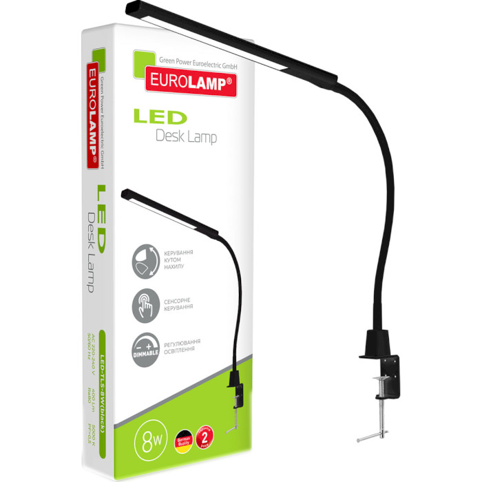 Лампа настільна EUROLAMP LED-TLS-8W Black