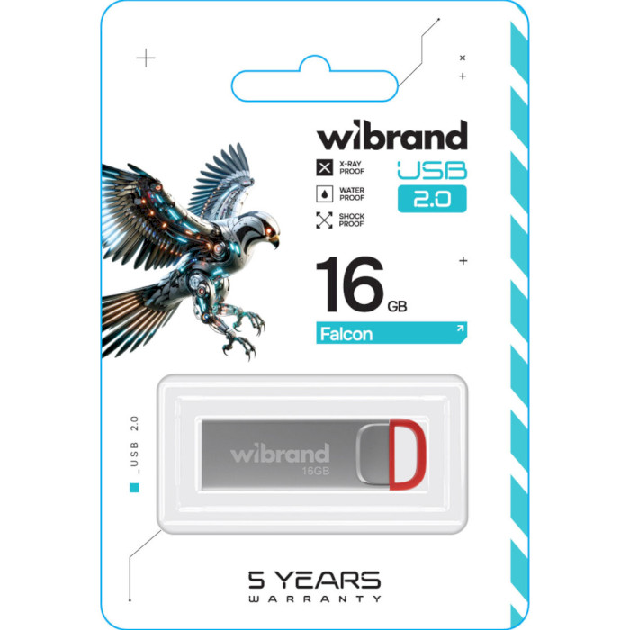 Флешка WIBRAND Falcon 16GB USB2.0 Red