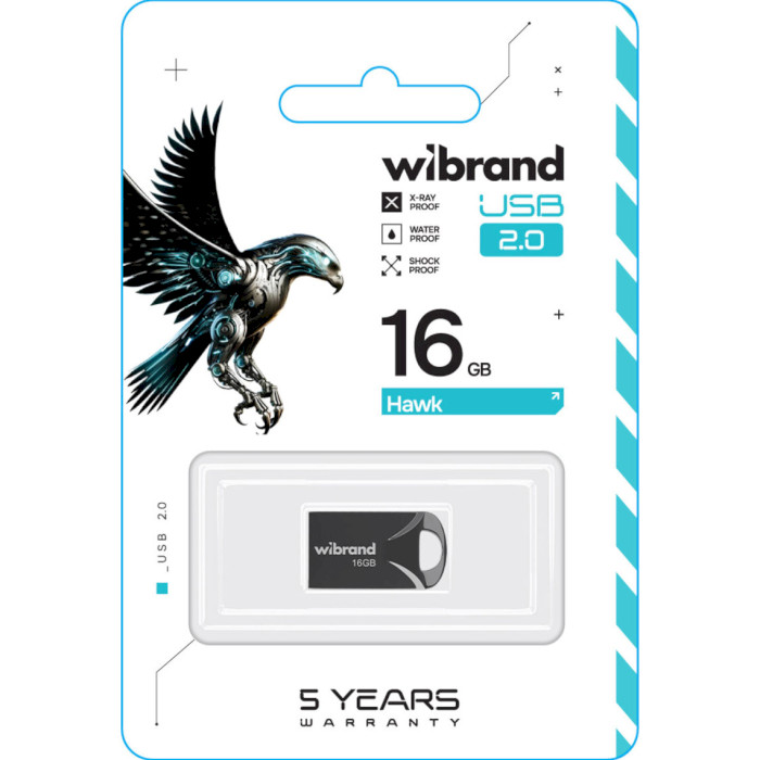 Флэшка WIBRAND Hawk 16GB USB2.0 Black