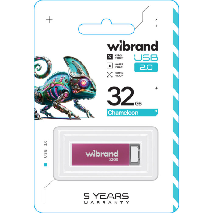 Флэшка WIBRAND Chameleon 32GB USB2.0 Pink