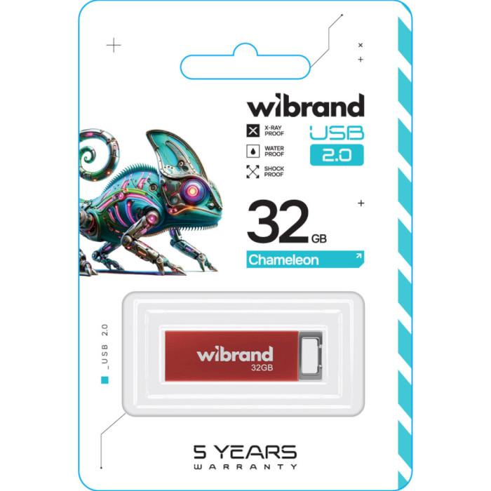Флешка WIBRAND Chameleon 32GB USB2.0 Red