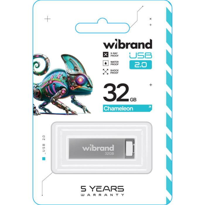 Флэшка WIBRAND Chameleon 32GB USB2.0 Silver