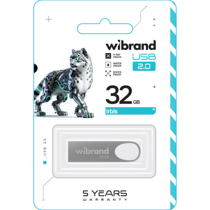 Флэшка WIBRAND Irbis 32GB USB2.0 Silver