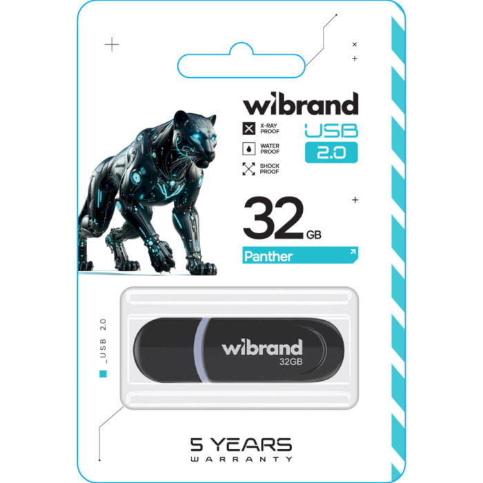 Флешка WIBRAND Panther 32GB USB2.0 Black