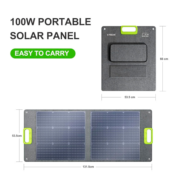 Портативна сонячна панель CTECHi 100W