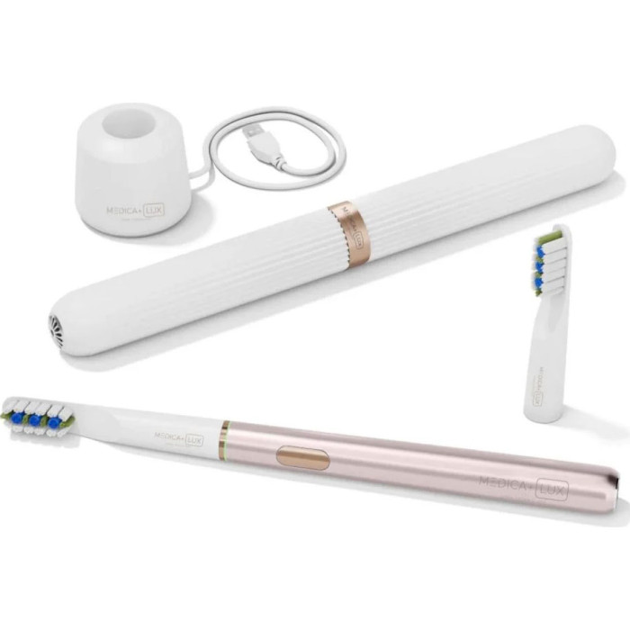 Электрическая зубная щётка MEDICA+ Lux 10X Portable Rose Gold (2000112446015)