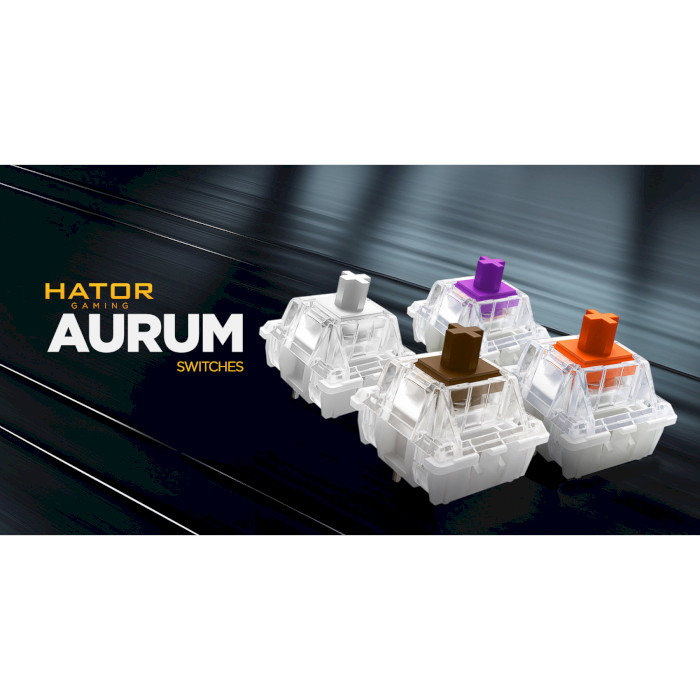Набір перемикачів HATOR Aurum Switch Clicky Indigo 10 шт (HTS-185)