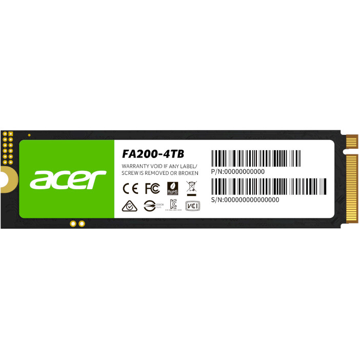 SSD диск ACER FA200 4TB M.2 NVMe (BL.9BWWA.150)