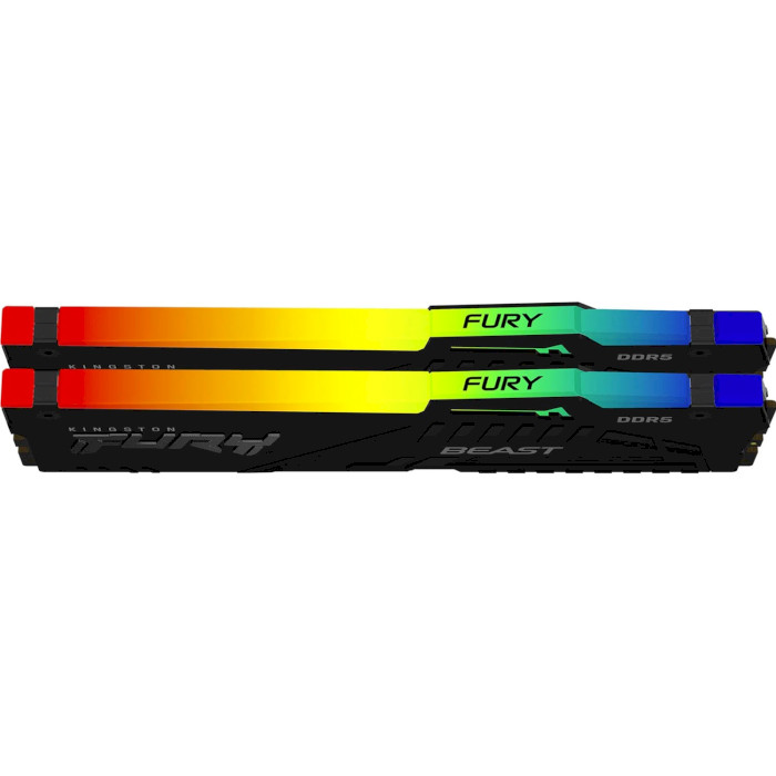 Модуль памяти KINGSTON FURY Beast RGB EXPO Black DDR5 6400MHz 32GB Kit 2x16GB (KF564C32BBEAK2-32)