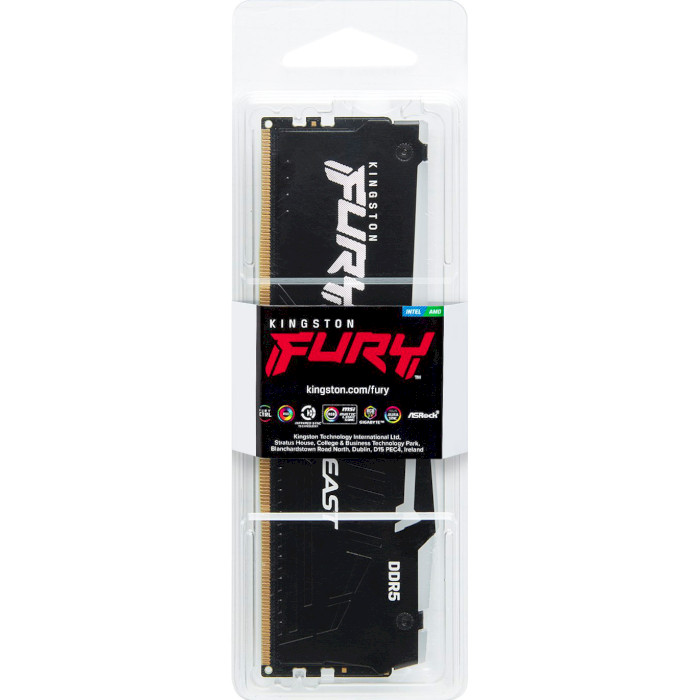 Модуль памяти KINGSTON FURY Beast RGB EXPO Black DDR5 6400MHz 32GB (KF564C32BBEA-32)