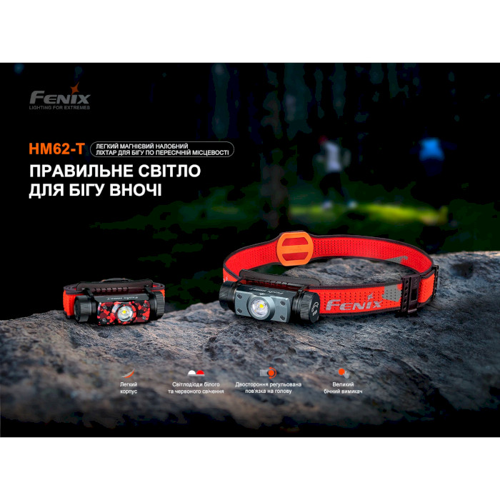 Ліхтар налобний FENIX HM62-T V2.0 Black