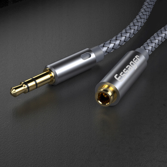 Кабель-удлинитель ESSAGER Monster Headphone Extension Cable mini-jack 3.5mm 3м Gray (EYPY35-MYC0G)