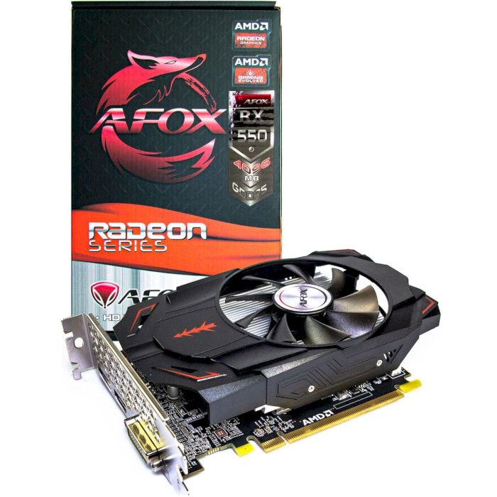 Відеокарта AFOX Radeon RX 550 4GB GDDR5 128-bit (AFRX550-4096D5H3)