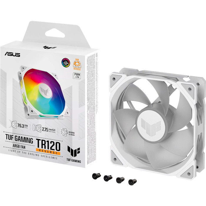 Вентилятор ASUS TUF Gaming TR120 ARGB Reverse White (90DA00D3-B09000)