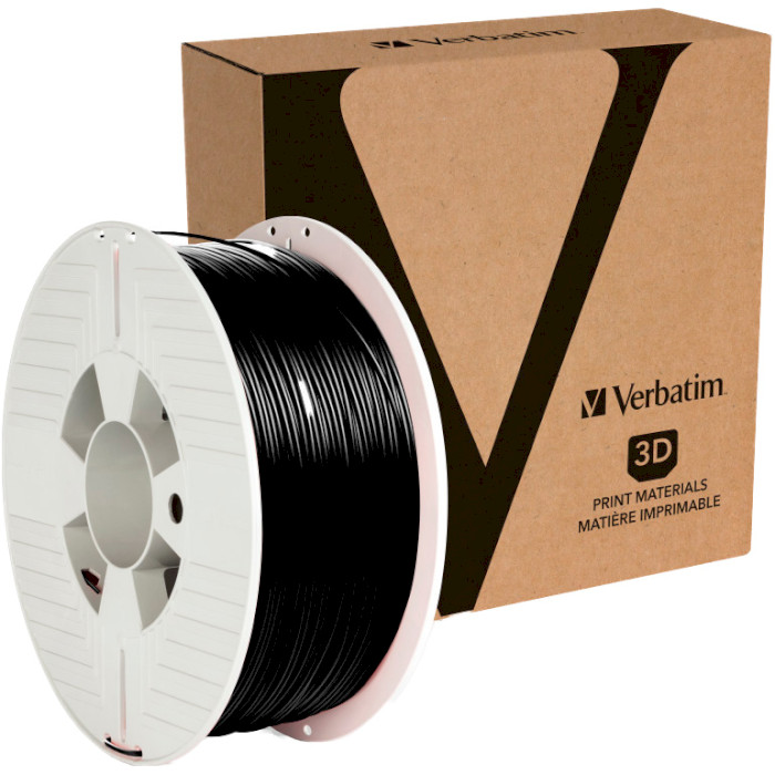 Пластик (филамент) для 3D принтера VERBATIM ABS 1.75mm, 1кг, Black (55026)