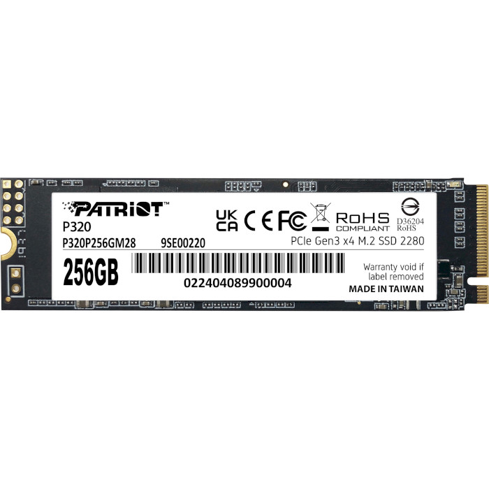 SSD диск PATRIOT P320 256GB M.2 NVMe (P320P256GM28)