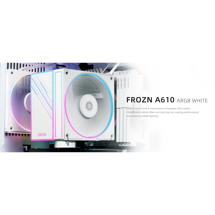 Кулер для процесора ID-COOLING Frozn A610 ARGB White