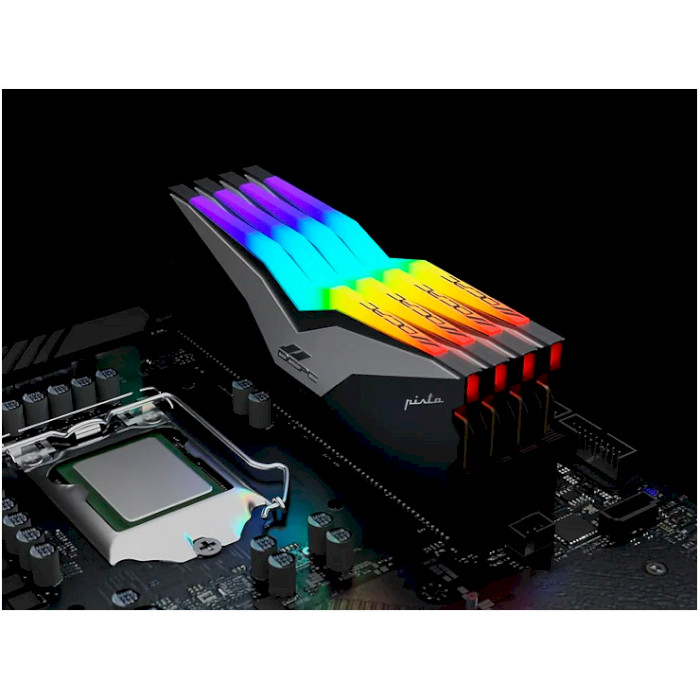 Модуль пам'яті OCPC Pista Titanium/Silver DDR5 6000MHz 64GB Kit 2x32GB (MMPT2K64GD560C40T)
