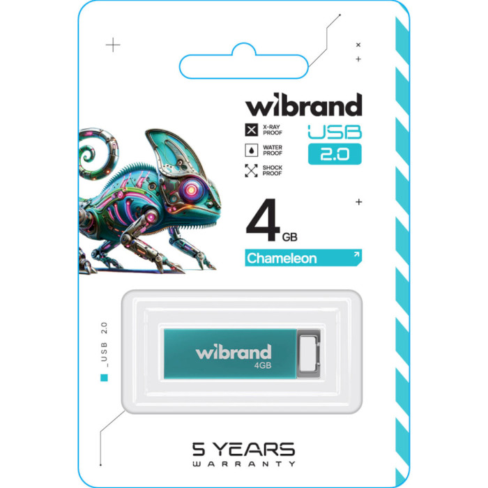 Флэшка WIBRAND Chameleon 4GB USB2.0 Light Blue
