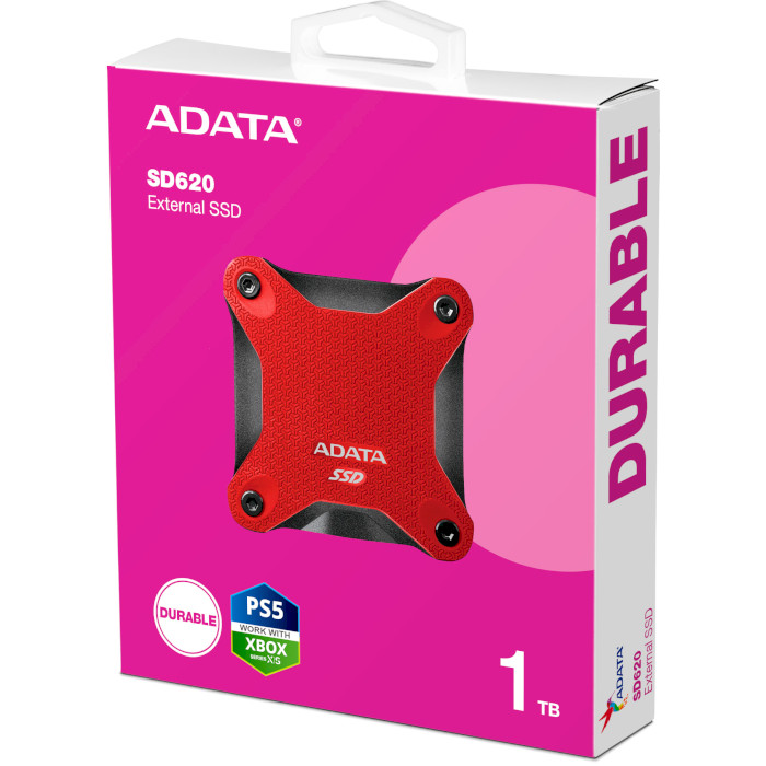 Портативный SSD диск ADATA SD620 1TB USB3.2 Gen2 Red (SD620-1TCRD)