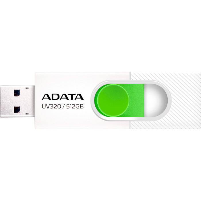 Флешка ADATA UV320 512GB USB3.2 White/Green (AUV320-512G-RWHGN)