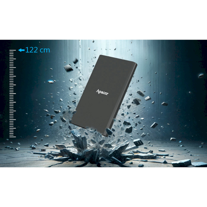 Портативный SSD диск APACER AS723 1TB USB3.2 Gen2x2 Titanium Black (AP1TBAS723B-1)
