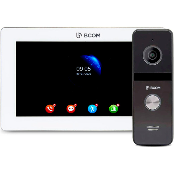 Відеодомофон BCOM BD-770FHD White + BT-400FHD Black