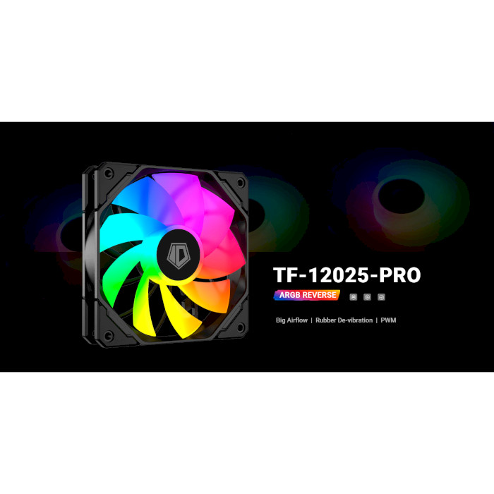 Вентилятор ID-COOLING TF-12025 Pro ARGB Reverse Black