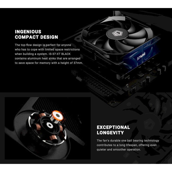 Кулер для процессора ID-COOLING IS-37-XT Black