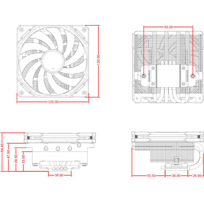 Кулер для процесора ID-COOLING IS-65-XT Black