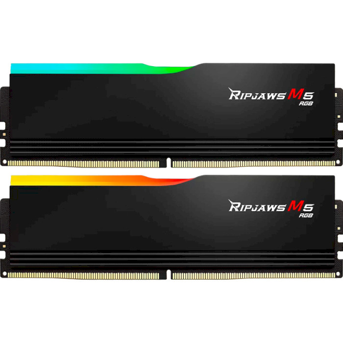 Модуль памяти G.SKILL Ripjaws M5 RGB Matte Black DDR5 5200MHz 32GB Kit 2x16GB (F5-5200J4040A16GX2-RM5RK)