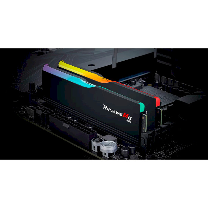 Модуль памяти G.SKILL Ripjaws M5 RGB Matte Black DDR5 5200MHz 32GB Kit 2x16GB (F5-5200J4040A16GX2-RM5RK)